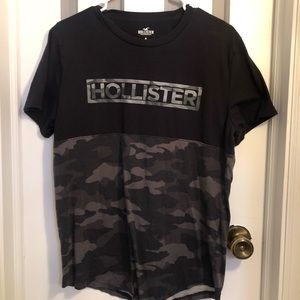 Black and Camo Hollister Tee Shirt